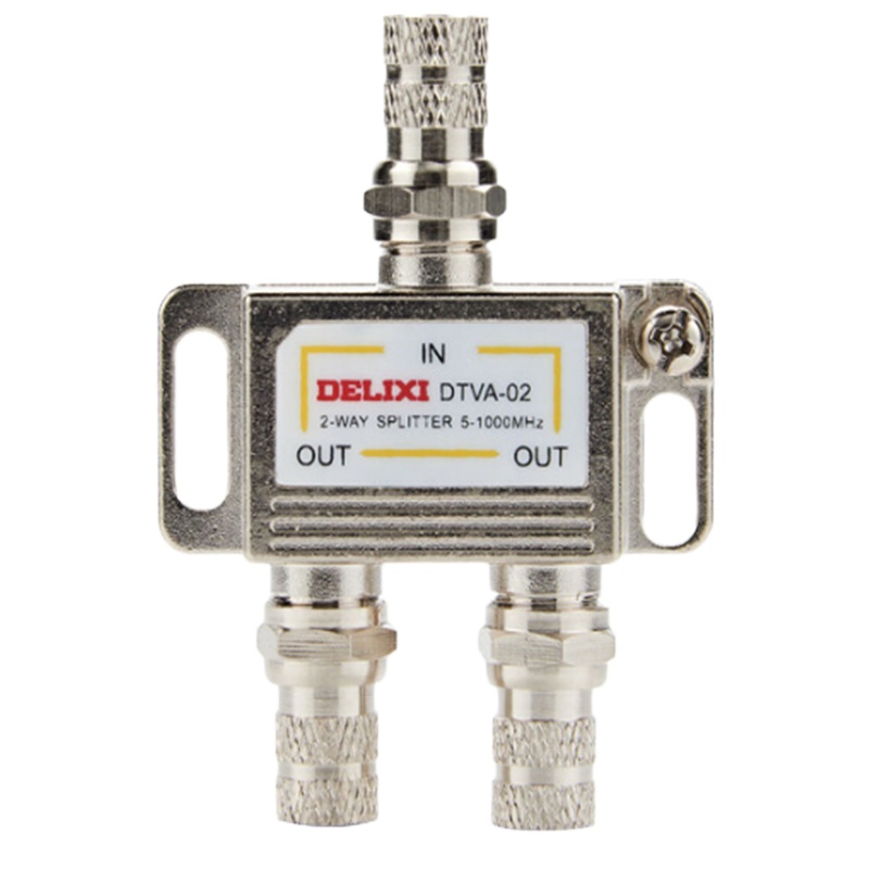 德力西 DELIXI 电视分配器 一分二电视信号分支器DTVA-02