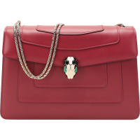 BVLGARI 宝格丽 女士 SERPENTI FOREVER系列牛皮蛇头扣手提单肩包 280153