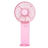 晶华 [单电池]办公室用小风扇 迷你便携式 随身超静音小型 usb充电 学生宿舍办公桌风扇 粉色1200mA N151