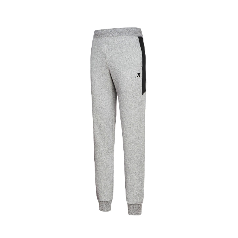 特步2017年秋季新款男裤休闲针织纯色潮流长裤舒适合身轻便运动裤