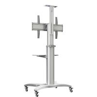 NB AVF1500-50-1P(32-65英寸)电视移动推车视频会议商用展示触摸显示器支架移动落地架子激光电视架 黑色