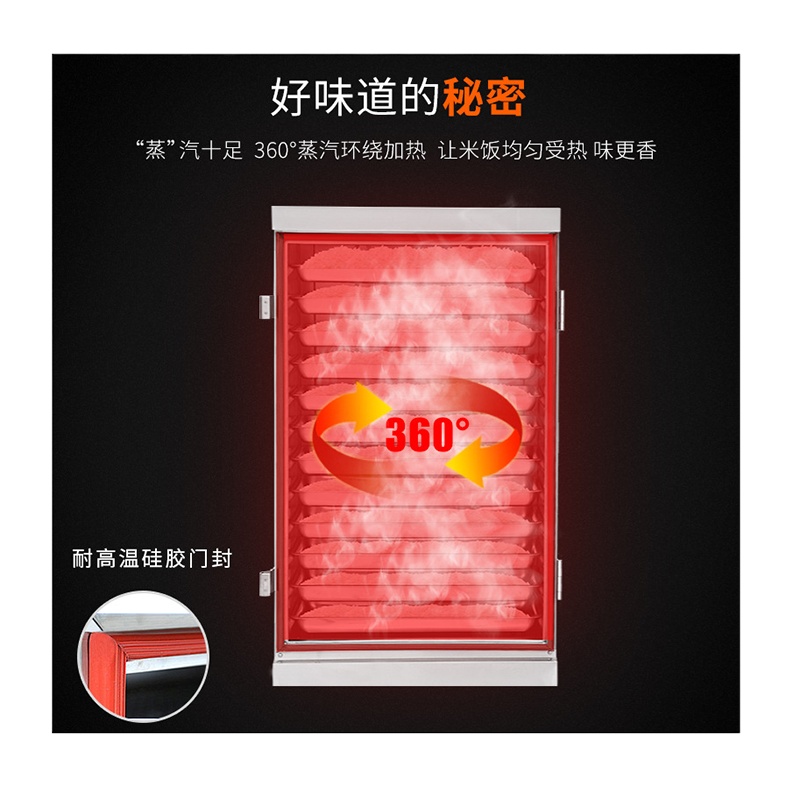 企购优品 宇王YW-C24 24盘自动电蒸箱1640*620*1550