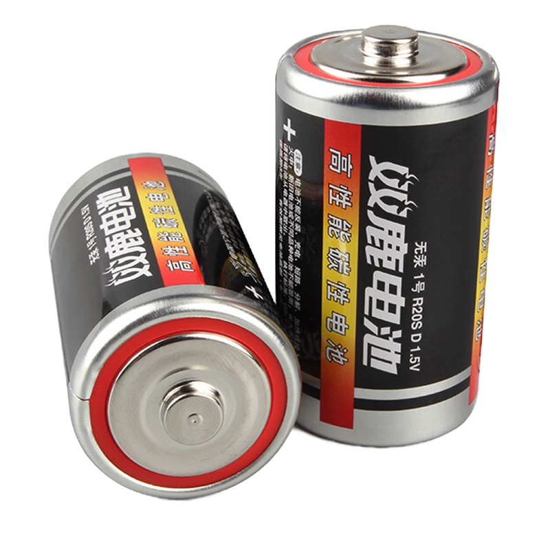 双鹿电池-1号电池 碳性黑骑士S型1号2粒