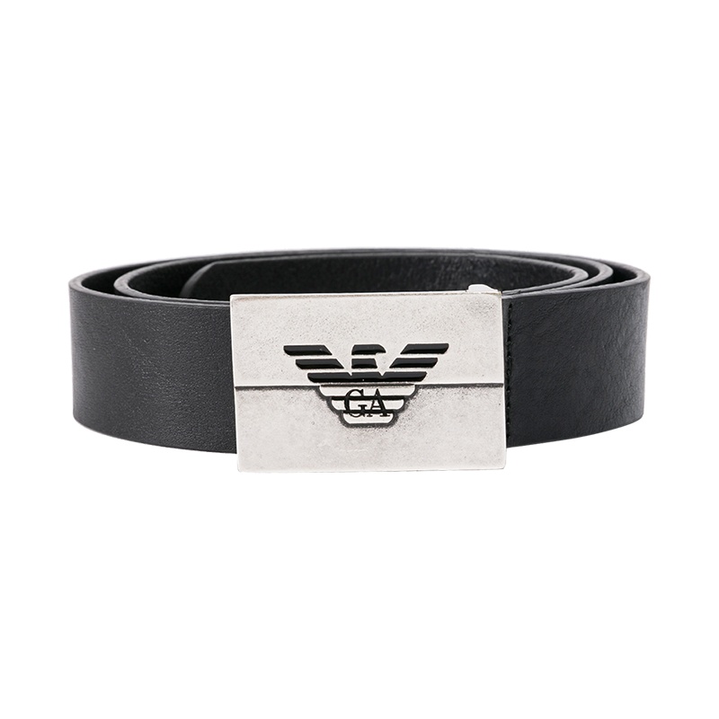 EMPORIO ARMANI 阿玛尼 2020新款 男士老鹰徽标板扣皮带腰带