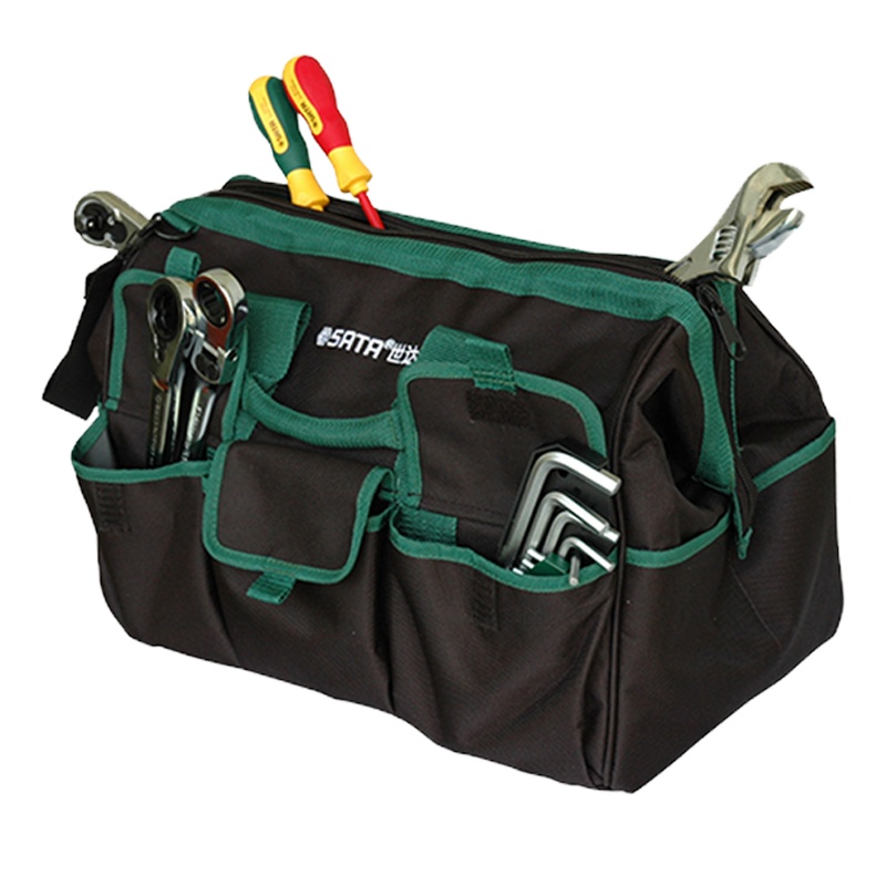 世达(SATA) 多功能加厚耐磨工具包工具袋帆布工具包维修包单肩电工包14英寸95183(单位:个)
