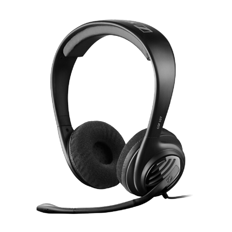 森海塞尔(Sennheiser)GSP 107 舒适轻便头戴式游戏耳机黑色