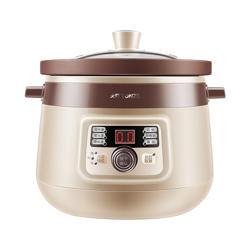 天际电炖锅DGD20-20EZWD家用紫砂内胆文火慢炖锅营养汤煲汤煮粥单胆BB粥炖盅银耳甜品多功能预约定时2-3L/2升