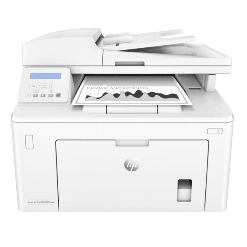 惠普HP LaserJet Pro MFP M227sdn A4黑白激光打印机一体机自动双面高速办公复印扫描三合一 打印复印扫描三合一