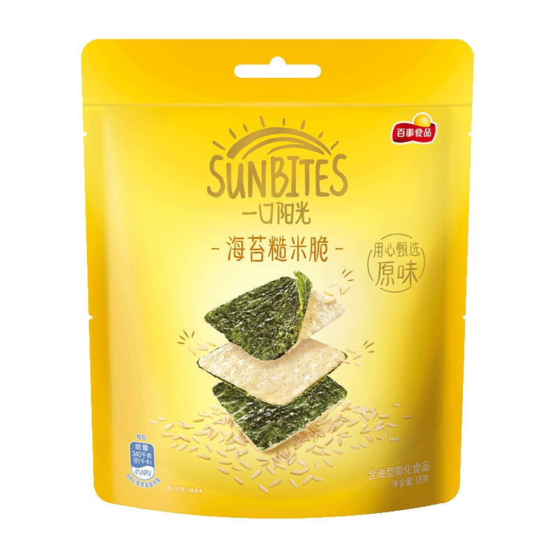 乐事 一口阳光海苔糙米脆原味18克/袋