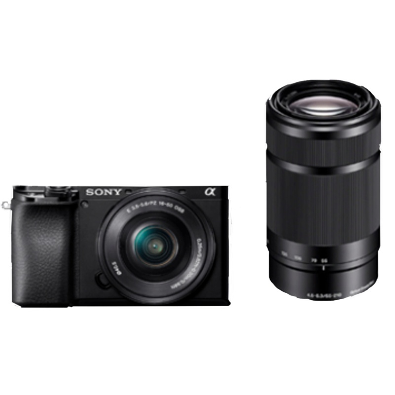 索尼SONY Alpha 6100 半画幅微单数码相机 SEL1650+55210双镜头套装黑色