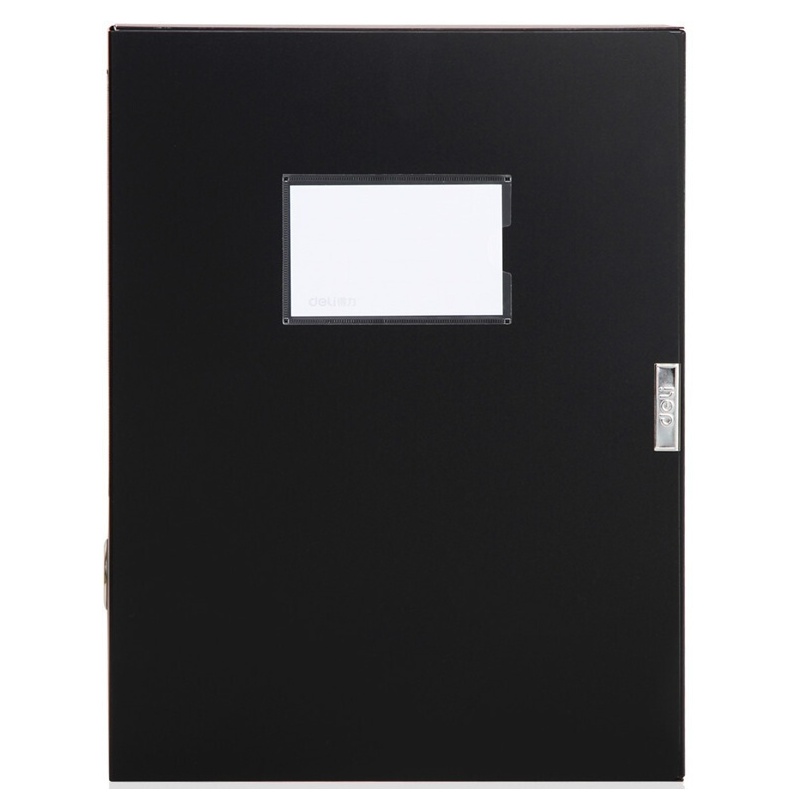 得力 5603 55mm A4 蓝色 加厚PP粘扣塑料档案盒文件盒(一个装)