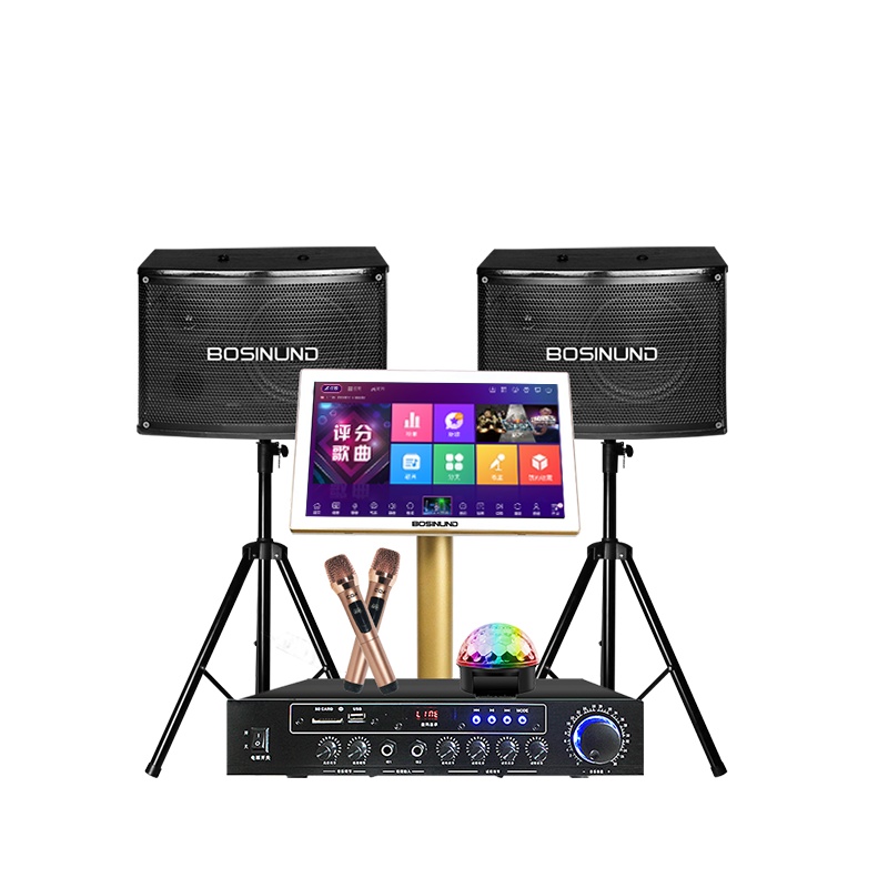 bosinund/博斯顿K1家庭KTV客厅唱歌音响 会议功放专业卡包音 箱电视卡拉ok家用 微信点歌 点唱歌机套装