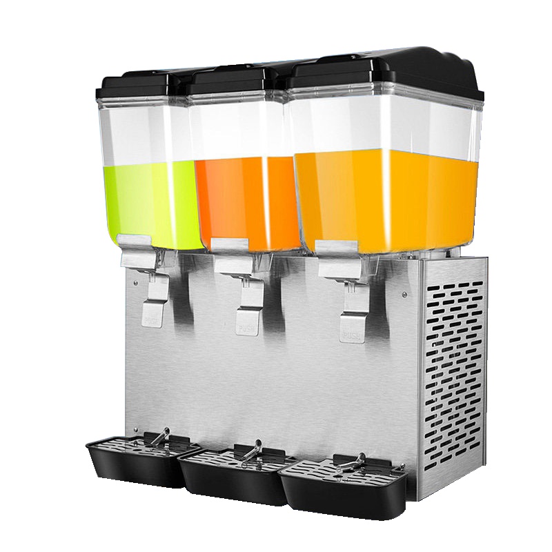 喜莱盛GZJ-03饮料机商用果汁机冷热双温喷淋搅拌双缸三缸全自动果汁机 三缸单温