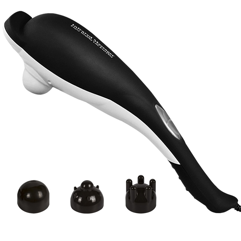 安尚海豚按摩棒机械版高档磨砂颈部腰部颈椎背部按摩器全身电动按摩棒多功能保健按摩捶捶背器家用震动按摩仪手推开关方便老人使用