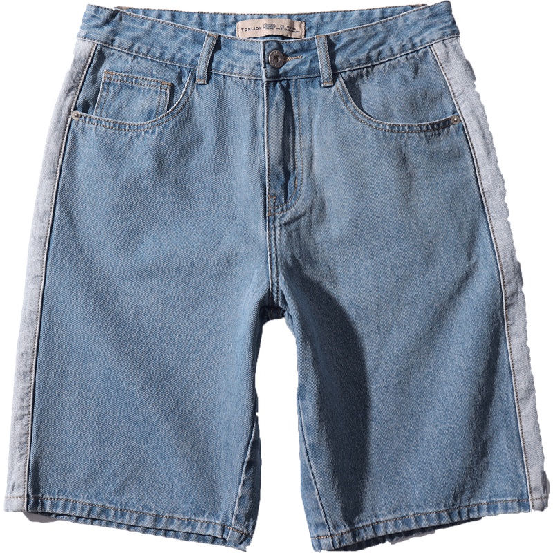 唐狮夏季新款牛仔短裤女破洞休闲潮显瘦蓝色热裤