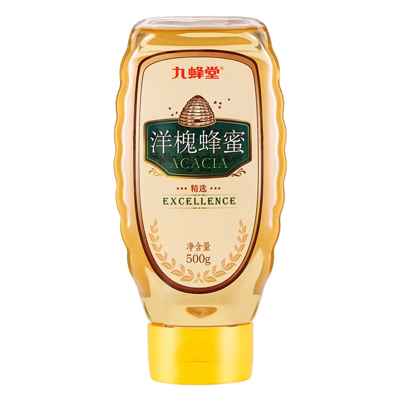 九蜂堂洋槐蜂蜜纯正自然500g 滋补洋槐花蜂蜜 液态蜜 自然成熟无添加 非百花蜜 源自蜂农自产 厂家直送