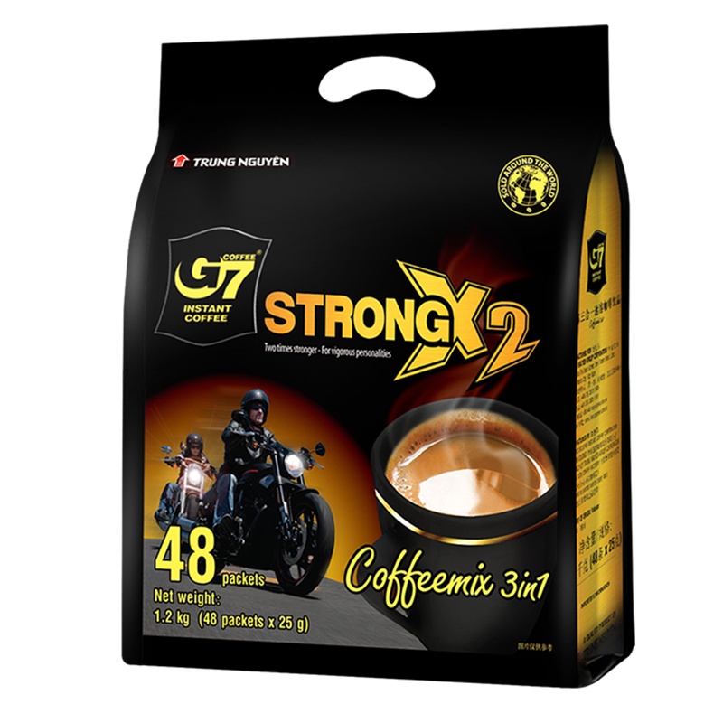 越南原装进口中原G7 coffee浓醇三合一特浓速溶咖啡粉1200g袋装48条装