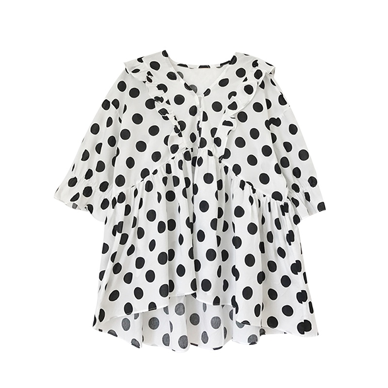 如熙 春夏新款小个子波点雪纺连衣裙女超仙温柔仙女裙