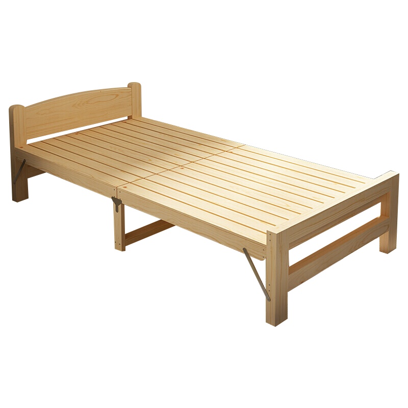 创世人 折叠床实木折叠床拼接床单人床双人床家用1.5米简易1.2米房单人省空间医院陪床午休床