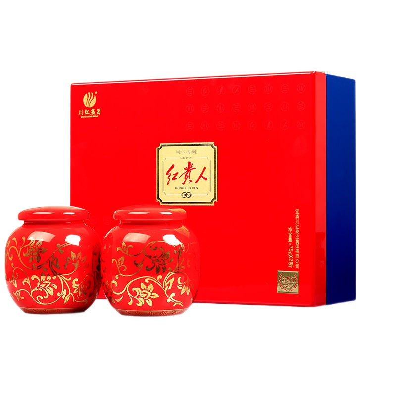 五粮液茶产业 川红集团特级茶叶川红工夫红茶茶叶(红贵人)礼盒150g/盒