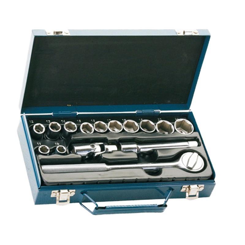 捷科(JETECH) SK1/2-15S 15件套1/2系列公制组套工具(铁盒)