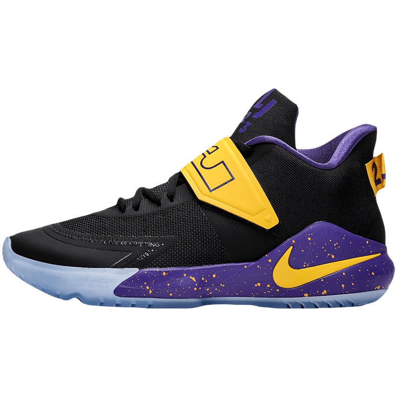 NIKE男鞋篮球鞋詹姆斯使节12代缓震湖人色运动鞋BQ5436