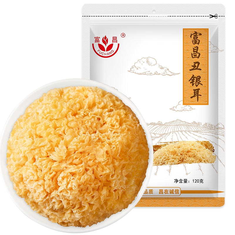 富昌 银耳 糯耳 糯银耳 丑银耳 白木耳120g 煲汤滋补养生食材