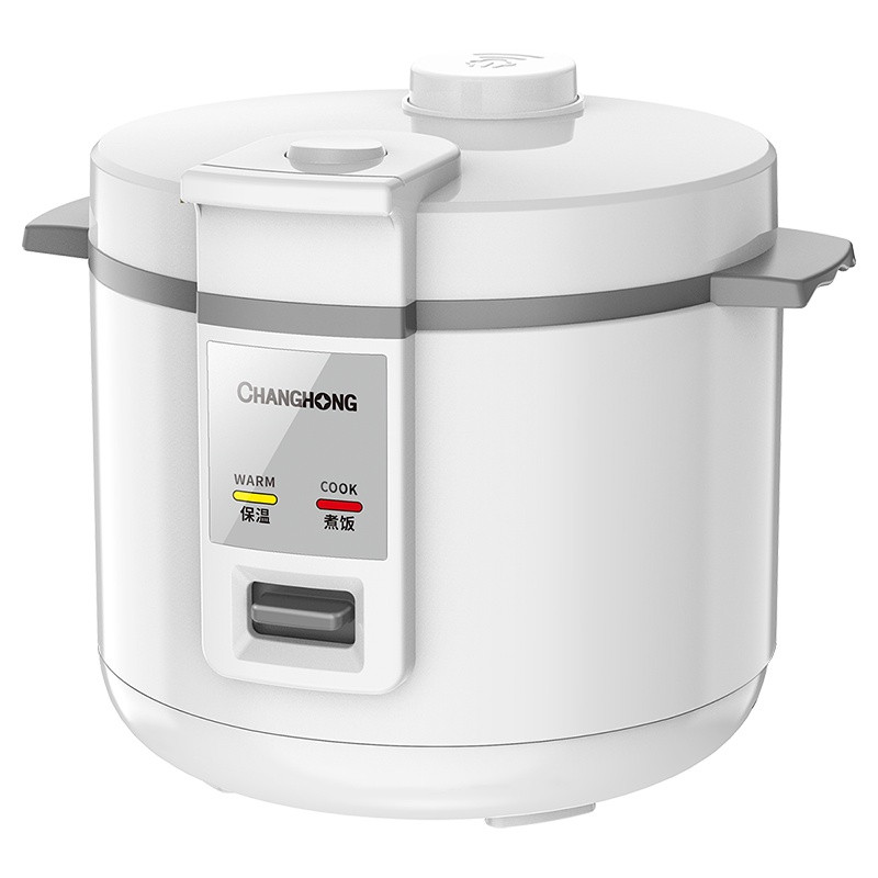 长虹(CHANGHONG)电饭锅 聚能蜂窝内胆 3L机械式家用电饭煲3-6人 自动保温 蒸煮两用CFB-30W1灰白色