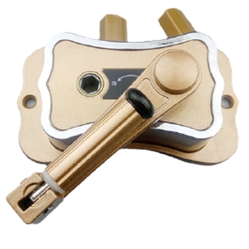 手摇升降晾晒衣架配件手摇器双杆维修更换配件古达动滑轮摇手 香槟金色