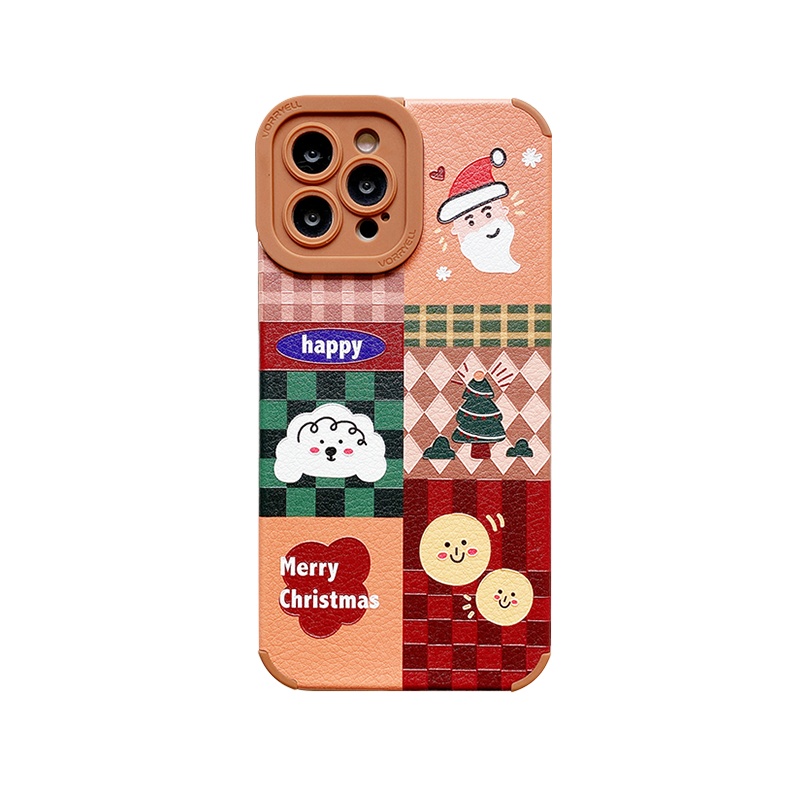 卡绮苹果13手机壳iPhone12新款11promax硅胶防摔xr透明xsmax女款x全包8plus圣诞老人雪人麋鹿拼接