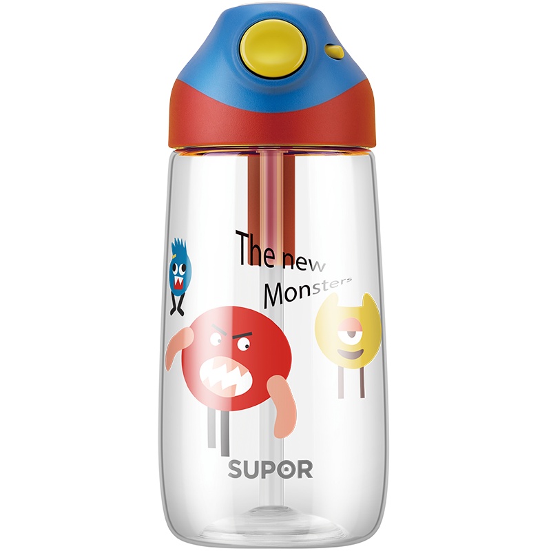 苏泊尔(SUPOR)水杯女随手塑料杯可爱便携茶杯550ml儿童防摔BB夏季夏天用杯子KC55DC20
