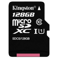 Kingston金士顿128GB高速手机内存TF(MicroSD)卡U1 C10 A1 V10 PLUS版支持4K 拍摄