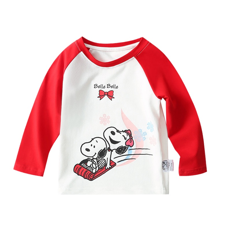 史努比SNOOPY童装女童长袖T恤春秋新款女生长袖上衣