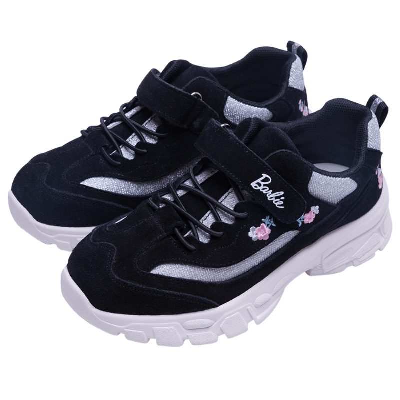 芭比童鞋女童运动鞋2019新款时尚中大童老爹鞋子儿童休闲鞋女春秋