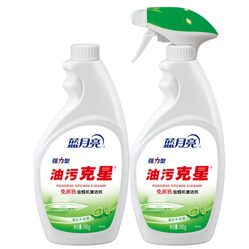 蓝月亮500g青柠强力油污克星(瓶+瓶补)