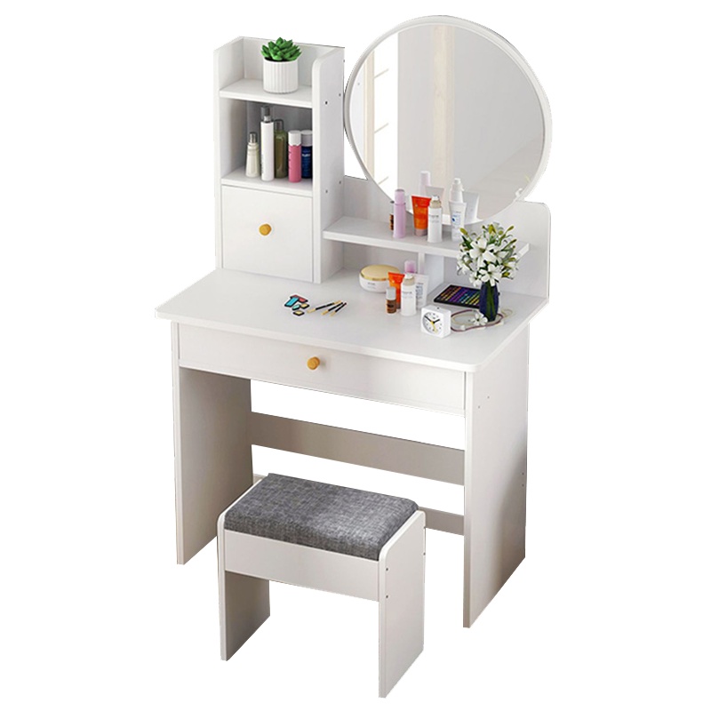 鑫金虎 梳妆桌现代小户型收纳柜一体化妆台卧室网红LED灯镜子化妆桌
