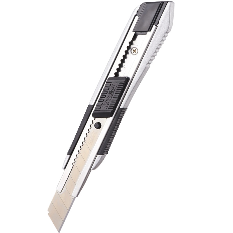 晨光(M&G)银色18mm大号自动锁金属美工刀裁纸刀 单把装ASS91360