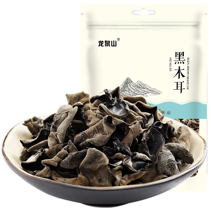 龙泉山 东北黑木耳100g 山珍干货 菌菇类干货 甄选肉厚煲汤凉拌火锅食材 黑木耳 100g