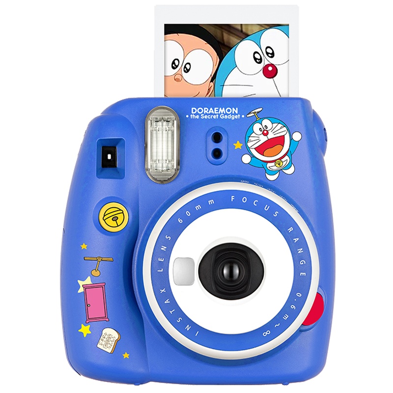 富士(FUJIFILM)INSTAX 立拍立得 一次成像胶片相机 mini9哆啦A梦 富士定制款 套餐四(含礼盒+相纸)