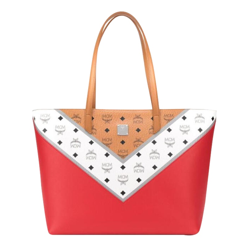 [直营]MCM Move系列 涂层帆布女士单肩包 拉链款手提包 女包