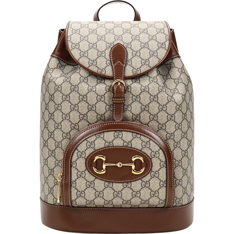 Gucci 古驰 男女中性 1955系列人造帆布配皮马衔扣双肩包背包 620849 92TCG