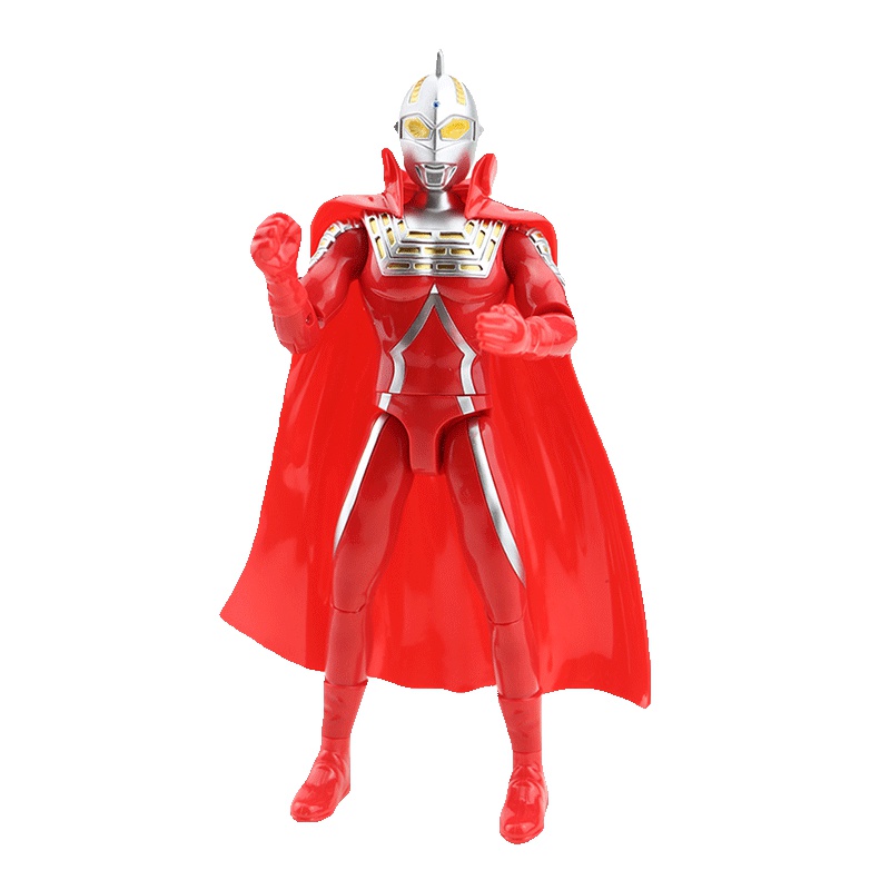 锦江-9寸披风公仔奥特曼系列UT5500C奥特曼赛文声光超可动人偶男孩玩具