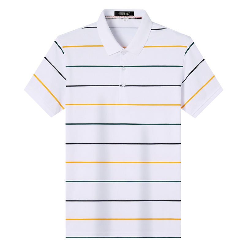 恒源祥男士T恤2021夏新款中青年爸爸装男士棉短袖t恤商务休闲男装上衣