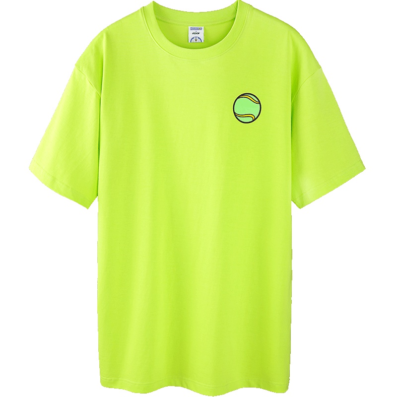 哆啦A梦联名短袖T恤男2019夏季男士圆领绿色休闲情侣装青年学生装