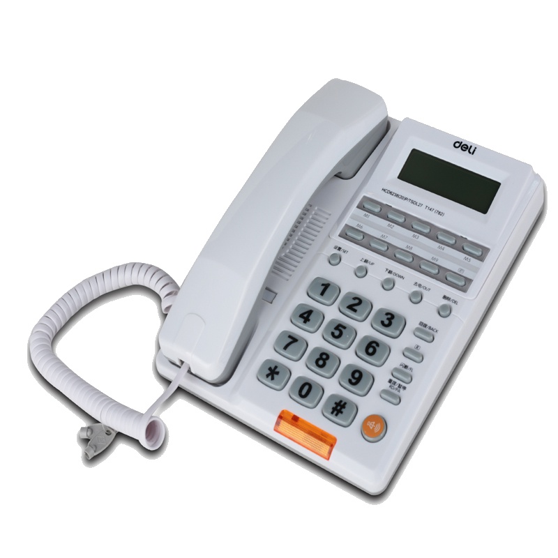得力 782 电话机 家用办公电话 座机 有绳电话机 来电显示 接分机