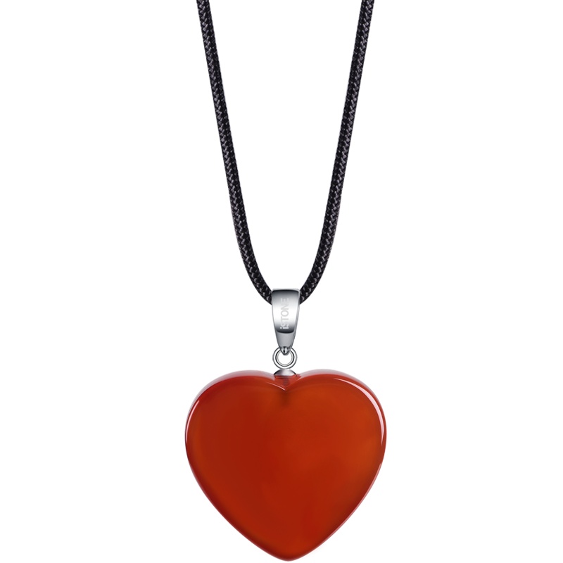 iSTONE/石头记红玛瑙心型吊坠