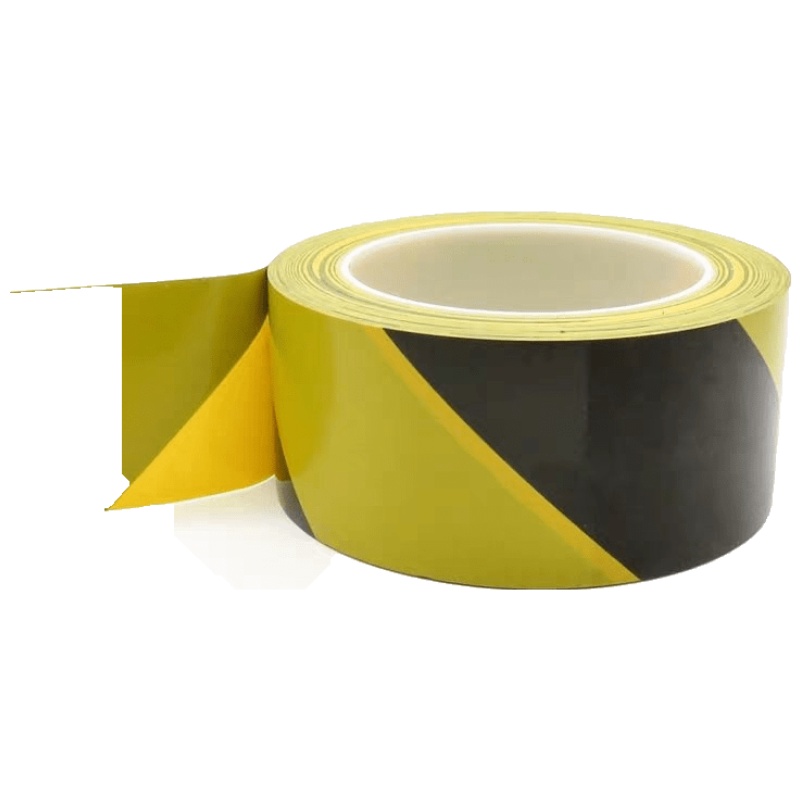 警示胶带PVC黑黄斑马线警戒地标贴地板地面胶带彩色划线胶带