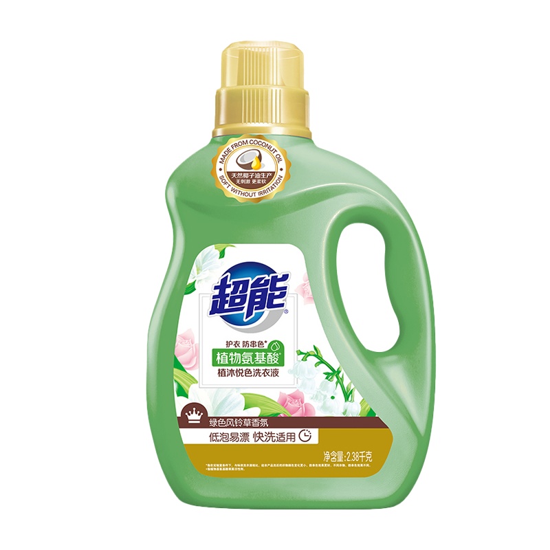 2.38kg植沐悦色洗衣液+500g*5包 植萃低泡洗衣液