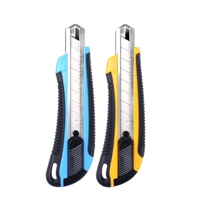 得力(deli)2064大号美工刀 5把装 自动锁定裁纸刀 壁纸墙纸刀 切割刀 手工刀 美工刀 混色 混色