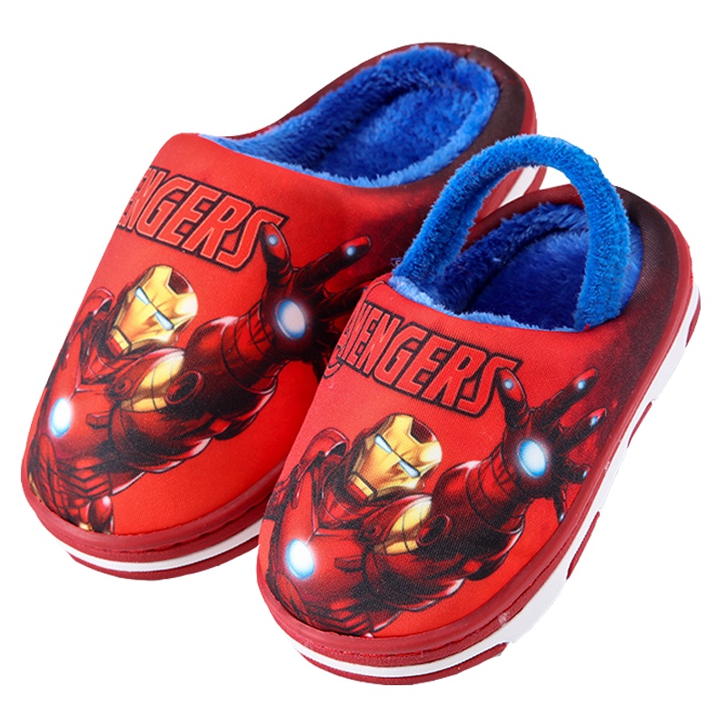 迪士尼(DISNEY)儿童棉拖鞋冬新男童女童鞋可爱室内居家鞋小孩卡通保暖拖鞋